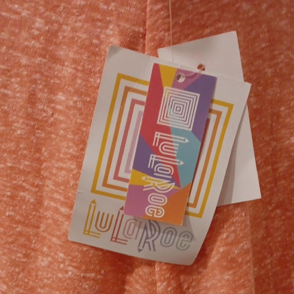 LuLaRoe Orange Short Sleeve Midi Dress - Picture 3 of 4